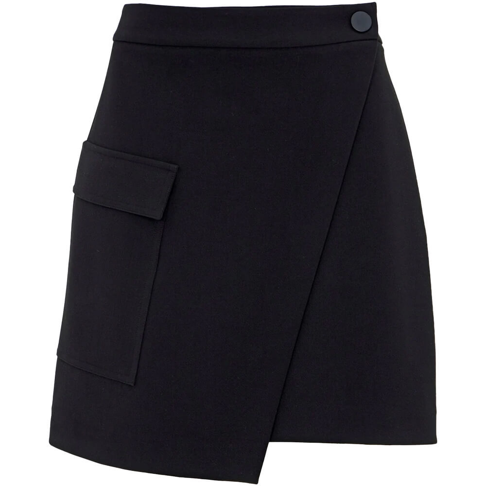 Mint Velvet Black Utility Mini Skirt